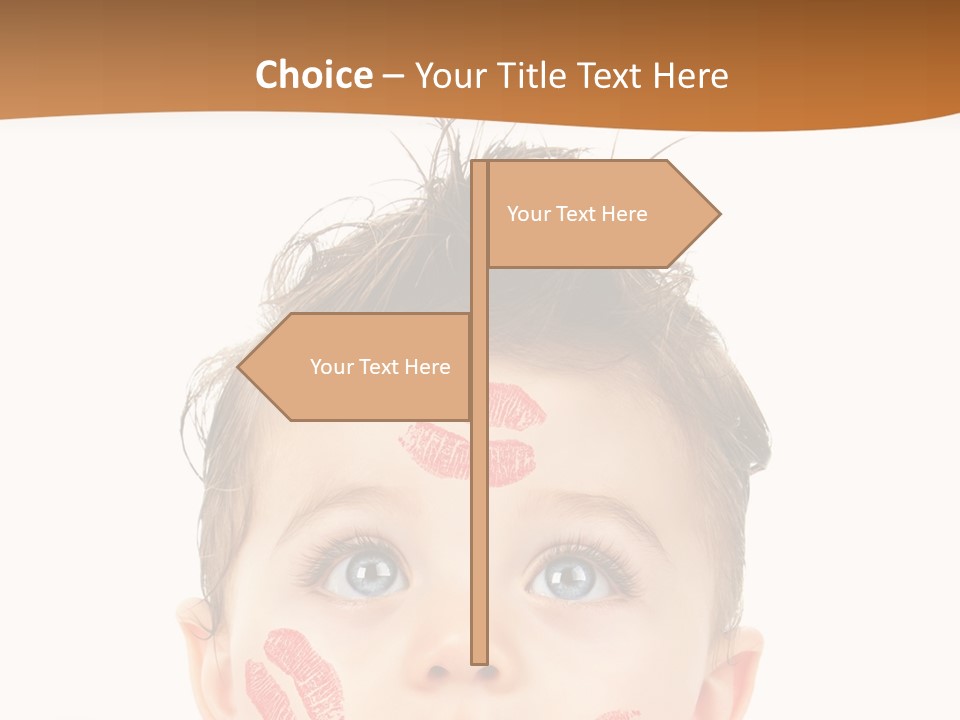 Small Valentine Child PowerPoint Template