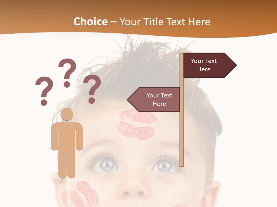 Small Valentine Child PowerPoint Template