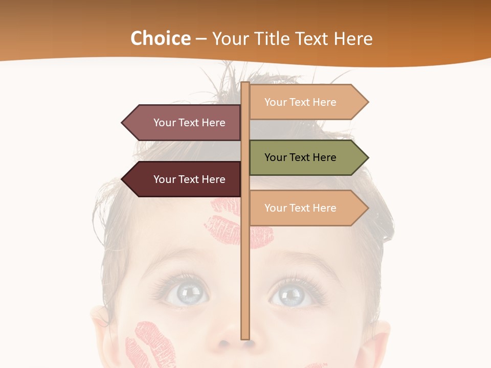 Small Valentine Child PowerPoint Template