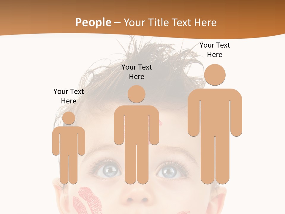 Small Valentine Child PowerPoint Template