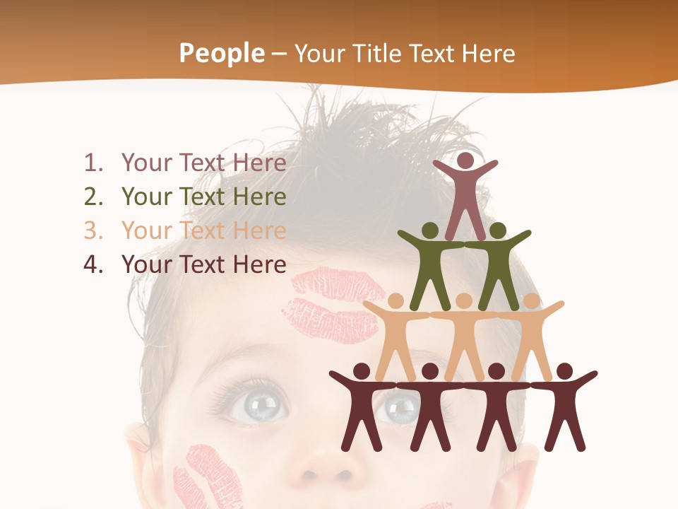 Small Valentine Child PowerPoint Template