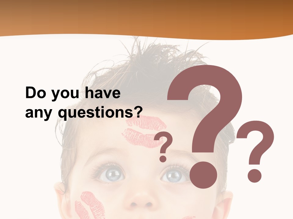 Small Valentine Child PowerPoint Template