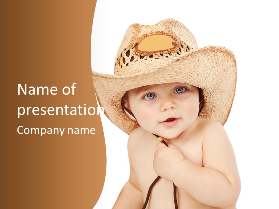 Sweet Cheerful Boy PowerPoint Template