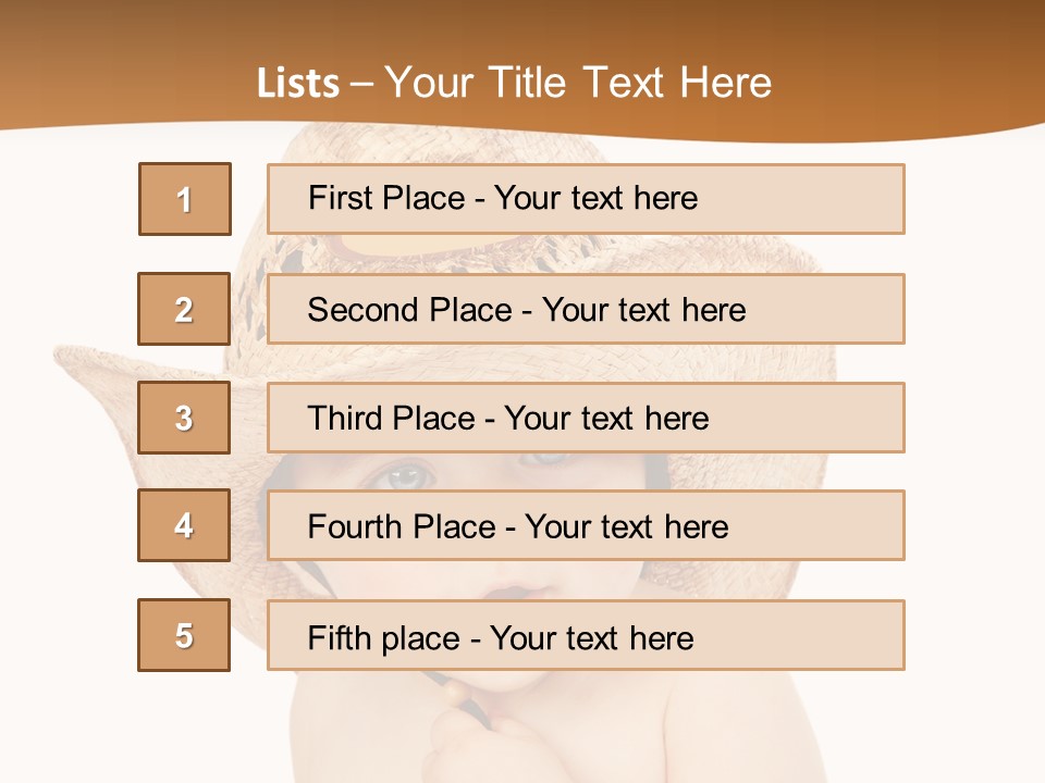 Sweet Cheerful Boy PowerPoint Template