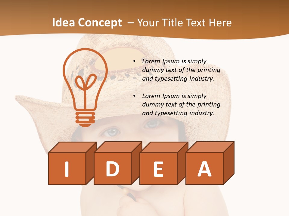 Sweet Cheerful Boy PowerPoint Template