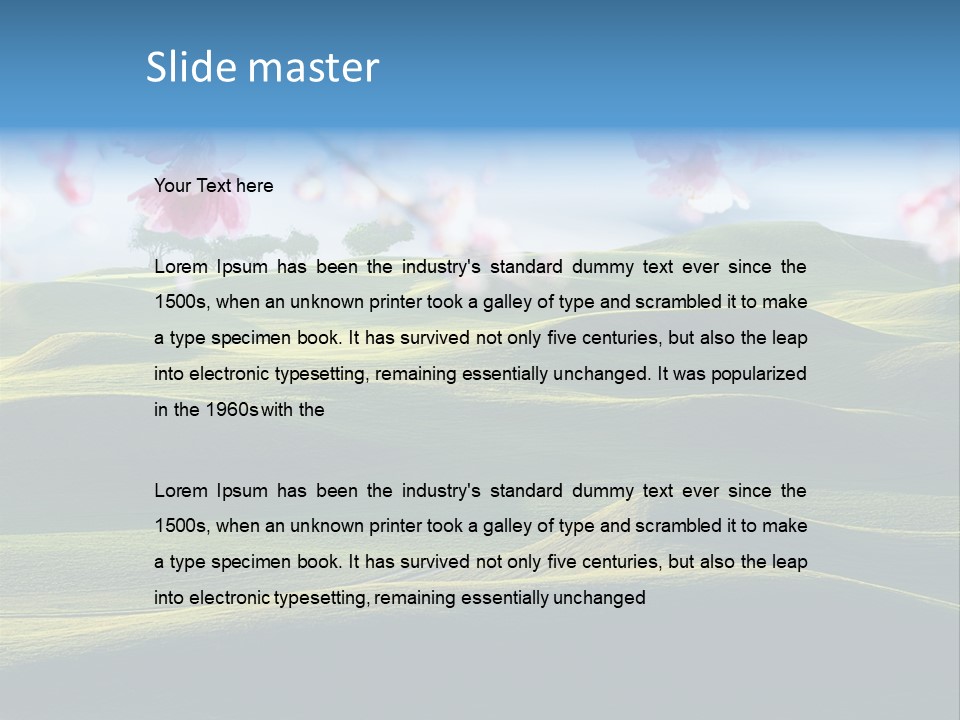 Cherry Sakura Recreation PowerPoint Template