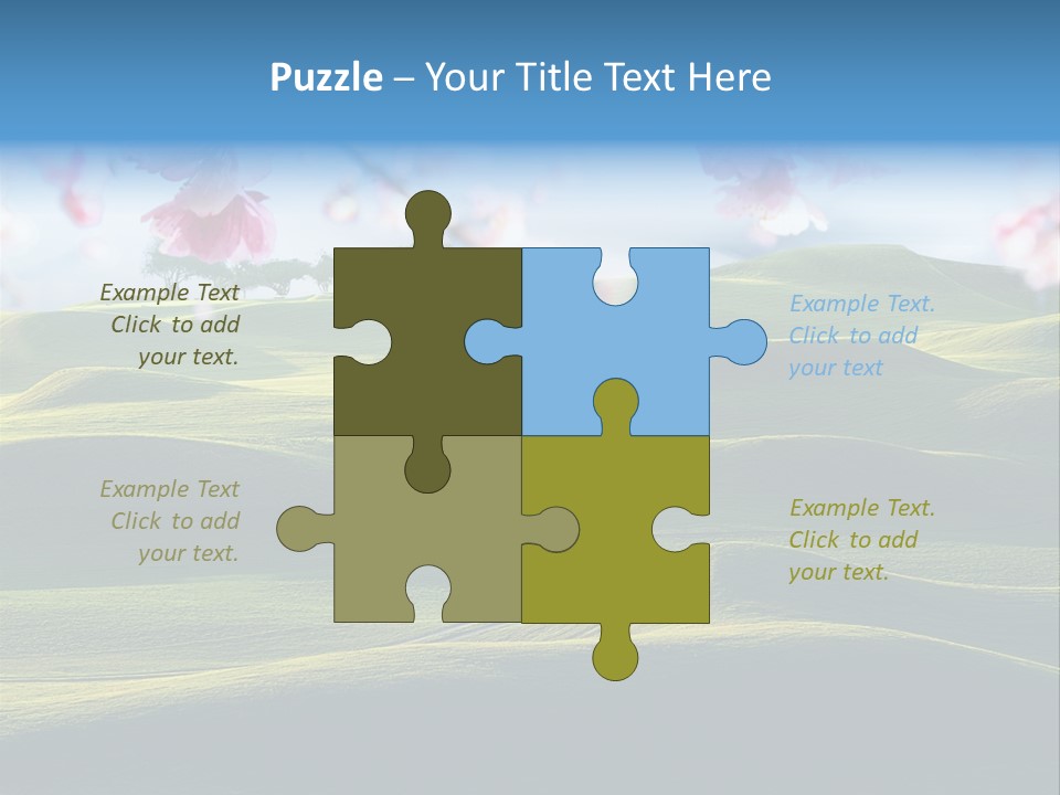 Cherry Sakura Recreation PowerPoint Template