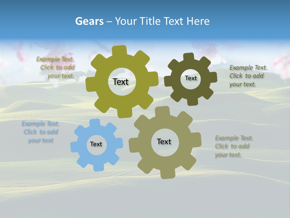 Cherry Sakura Recreation PowerPoint Template