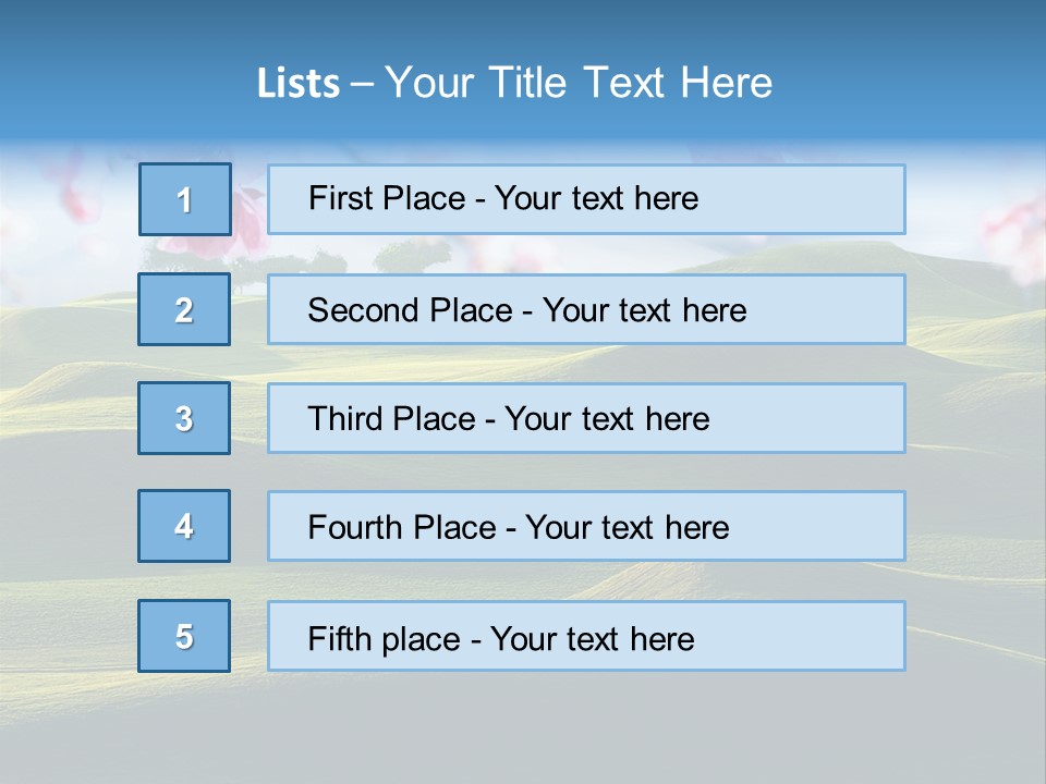 Cherry Sakura Recreation PowerPoint Template