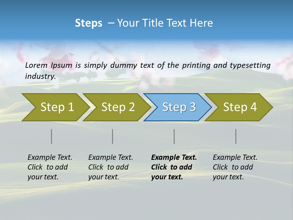 Cherry Sakura Recreation PowerPoint Template