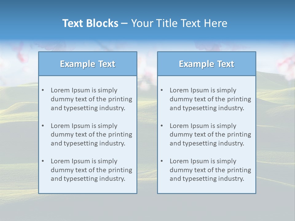 Cherry Sakura Recreation PowerPoint Template