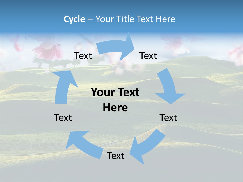 Cherry Sakura Recreation PowerPoint Template