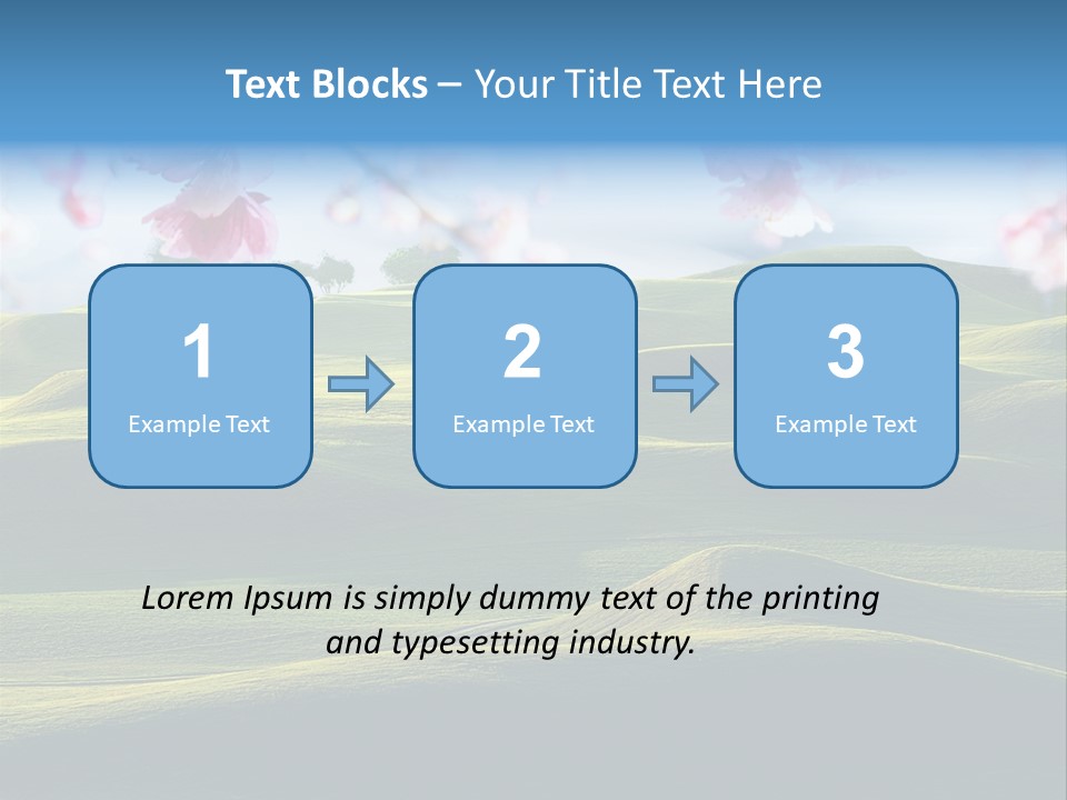 Cherry Sakura Recreation PowerPoint Template