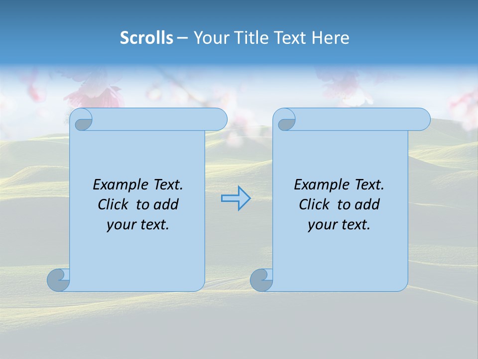 Cherry Sakura Recreation PowerPoint Template