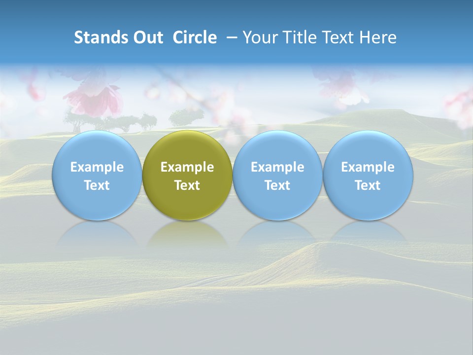 Cherry Sakura Recreation PowerPoint Template
