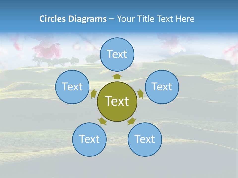 Cherry Sakura Recreation PowerPoint Template