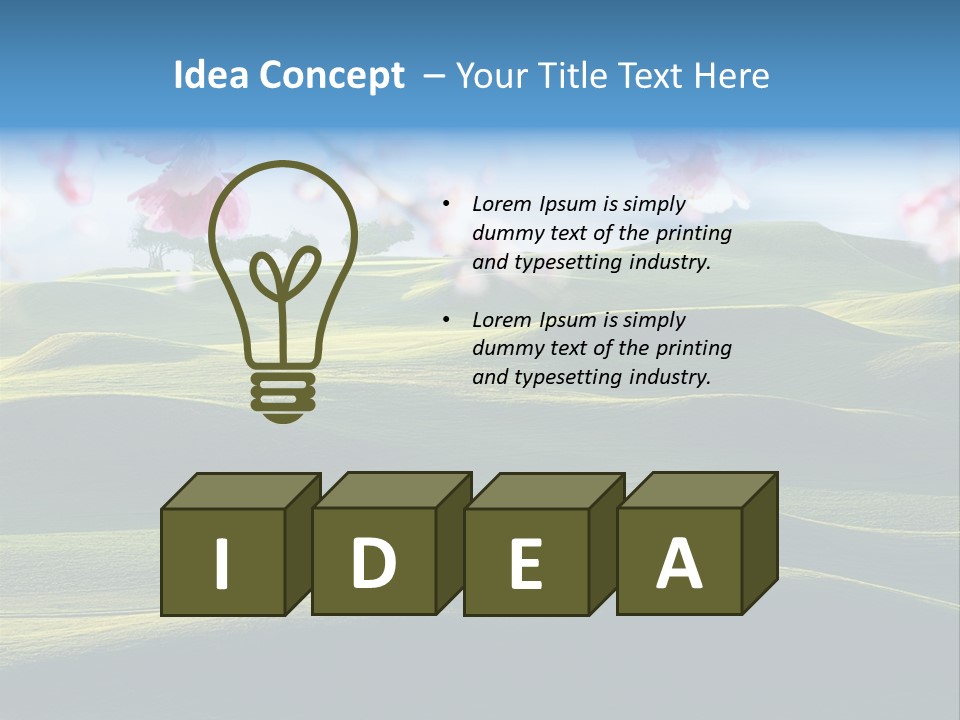 Cherry Sakura Recreation PowerPoint Template