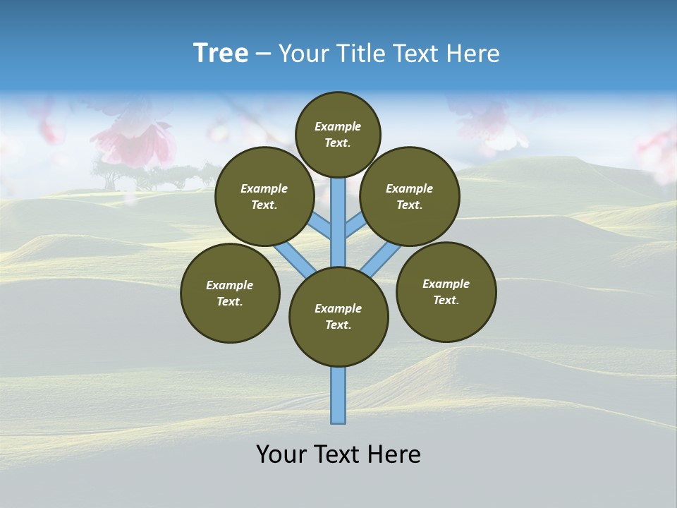 Cherry Sakura Recreation PowerPoint Template