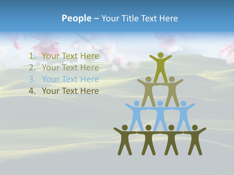 Cherry Sakura Recreation PowerPoint Template