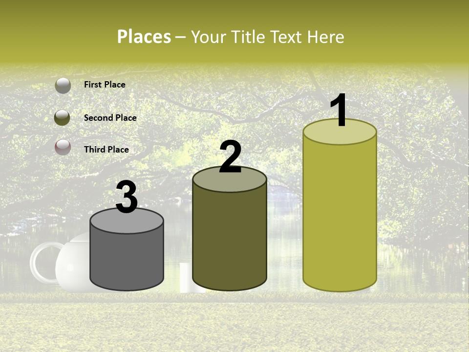 Teacup Herbal Leaf PowerPoint Template