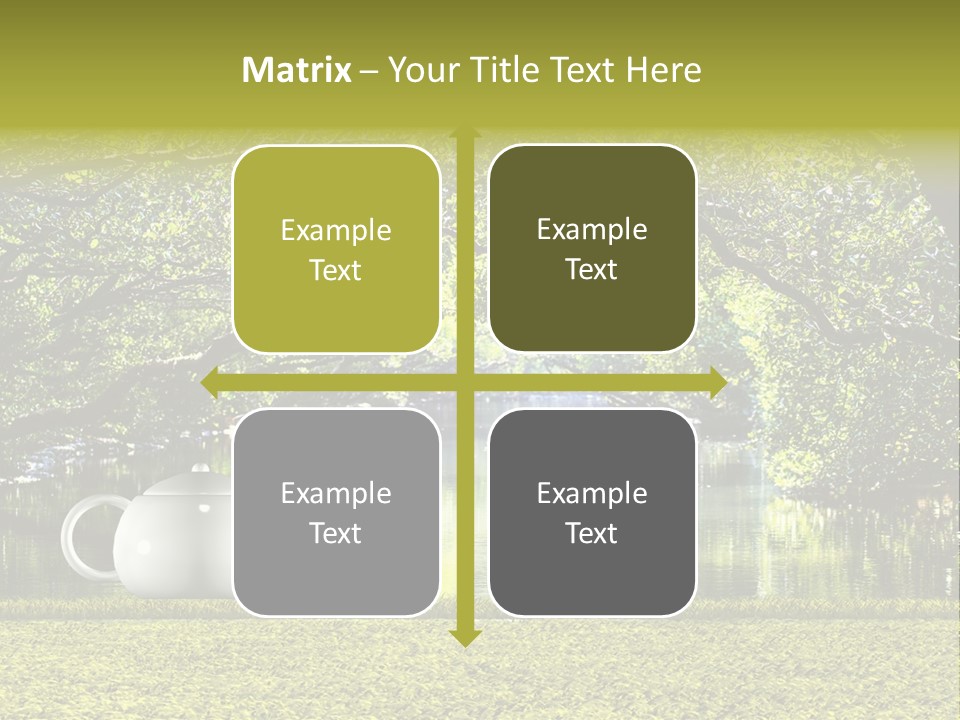 Teacup Herbal Leaf PowerPoint Template