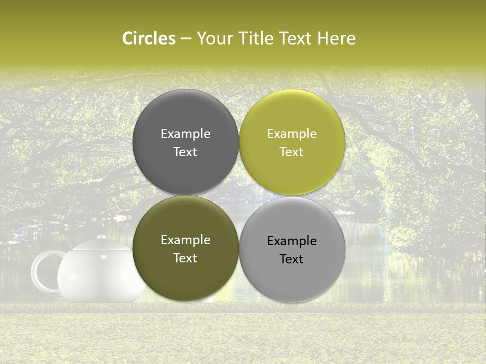 Teacup Herbal Leaf PowerPoint Template