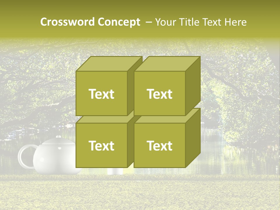 Teacup Herbal Leaf PowerPoint Template