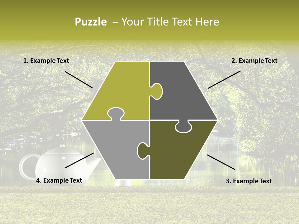 Teacup Herbal Leaf PowerPoint Template