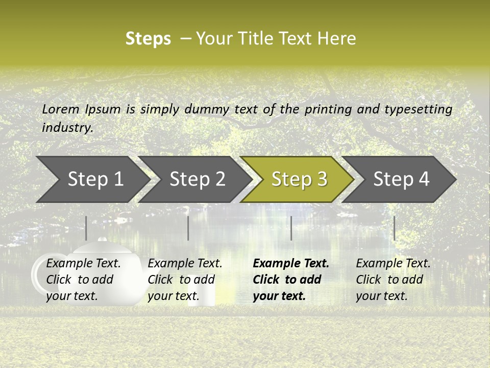 Teacup Herbal Leaf PowerPoint Template