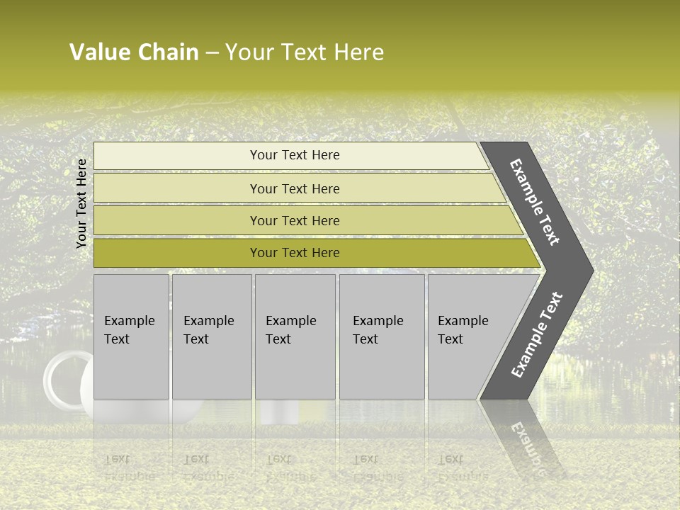 Teacup Herbal Leaf PowerPoint Template