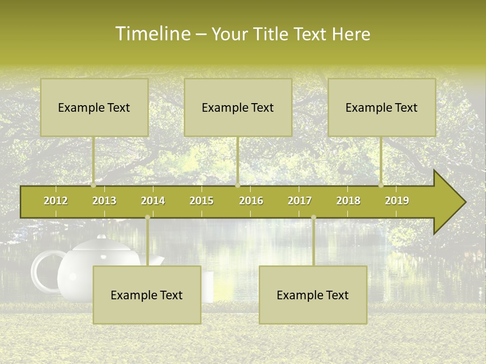 Teacup Herbal Leaf PowerPoint Template