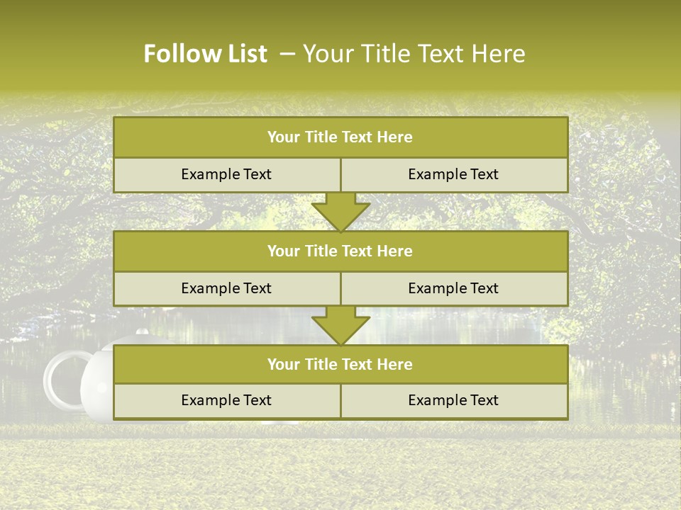 Teacup Herbal Leaf PowerPoint Template