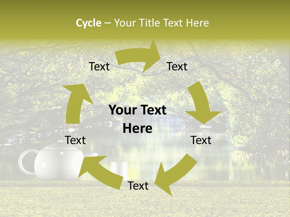 Teacup Herbal Leaf PowerPoint Template