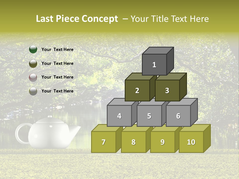 Teacup Herbal Leaf PowerPoint Template