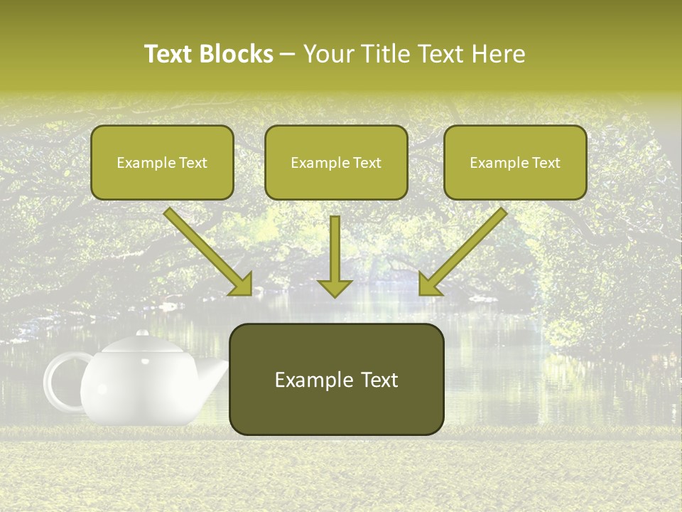 Teacup Herbal Leaf PowerPoint Template