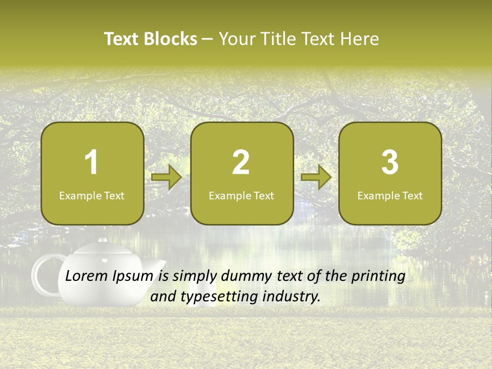 Teacup Herbal Leaf PowerPoint Template