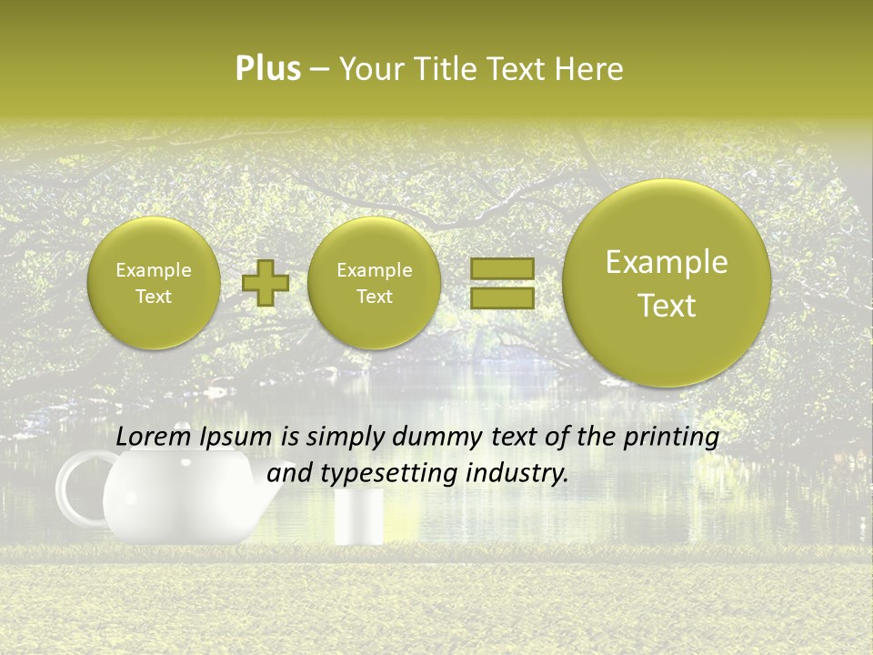 Teacup Herbal Leaf PowerPoint Template