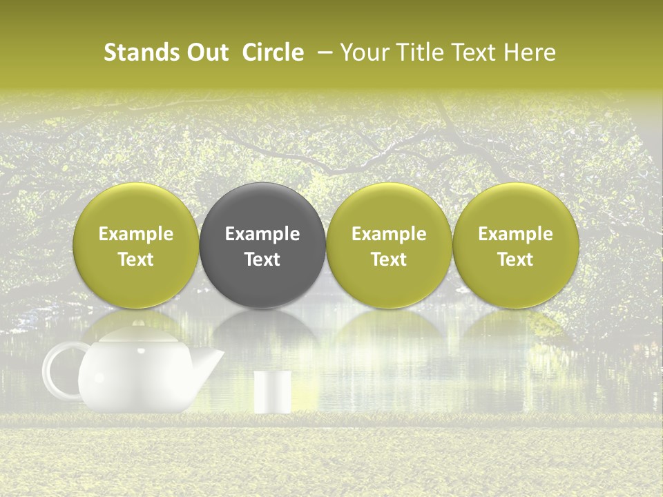 Teacup Herbal Leaf PowerPoint Template