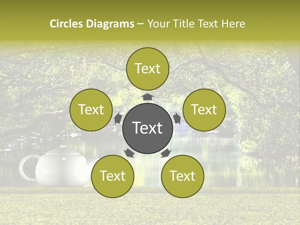 Teacup Herbal Leaf PowerPoint Template