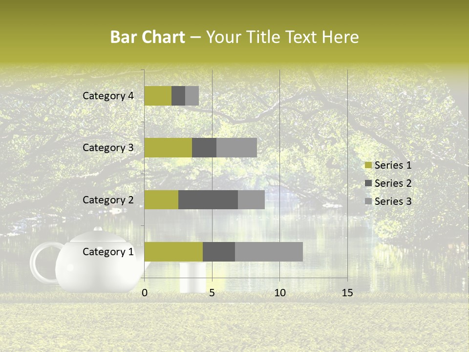Teacup Herbal Leaf PowerPoint Template