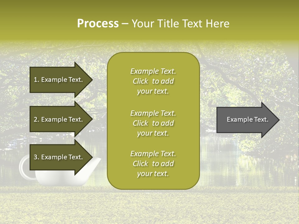 Teacup Herbal Leaf PowerPoint Template