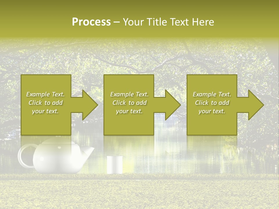 Teacup Herbal Leaf PowerPoint Template