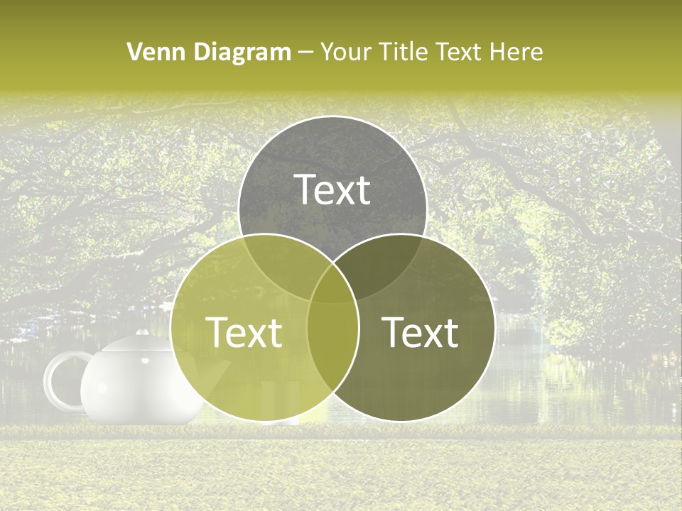 Teacup Herbal Leaf PowerPoint Template