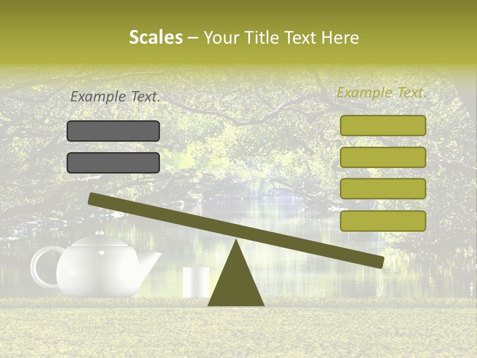 Teacup Herbal Leaf PowerPoint Template