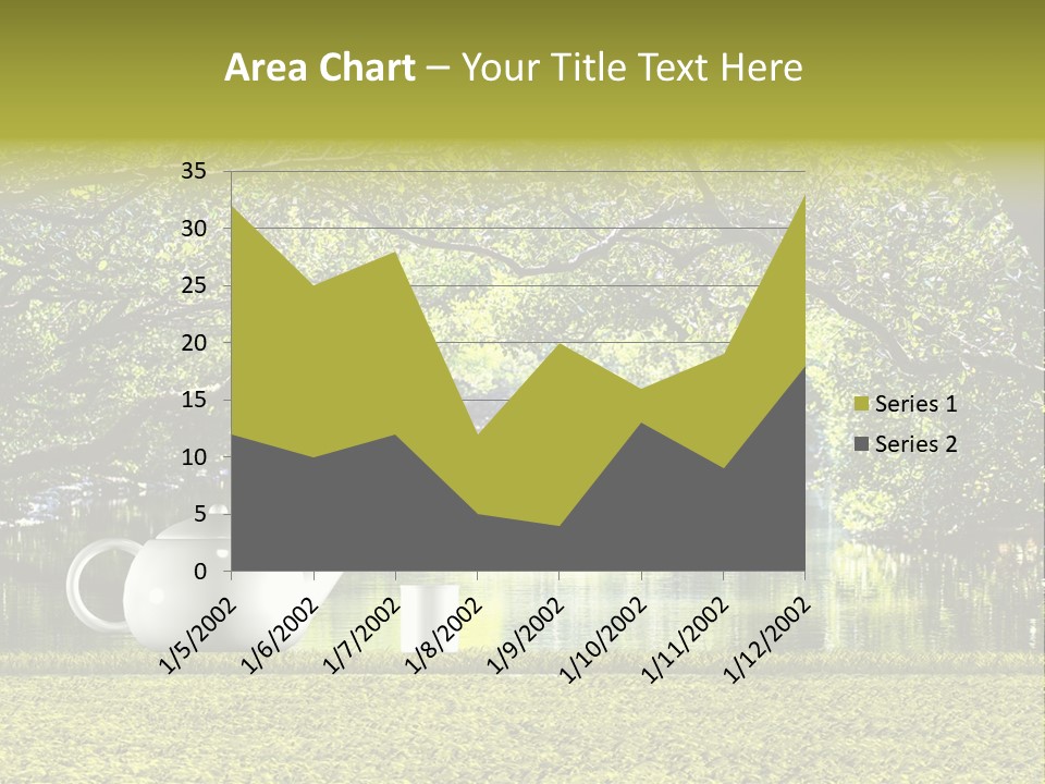 Teacup Herbal Leaf PowerPoint Template