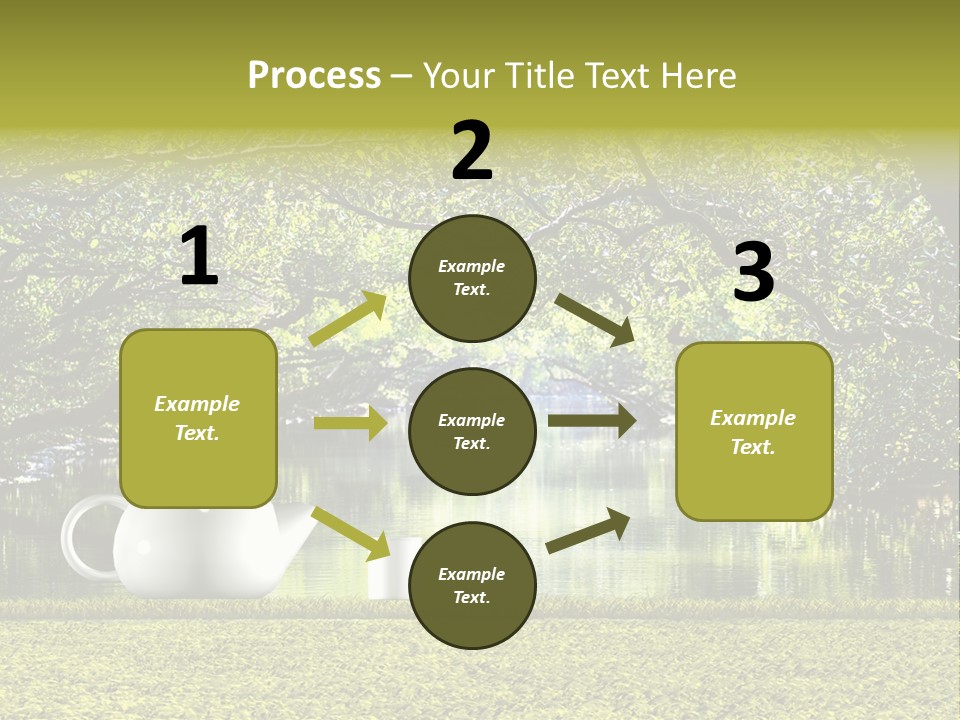 Teacup Herbal Leaf PowerPoint Template