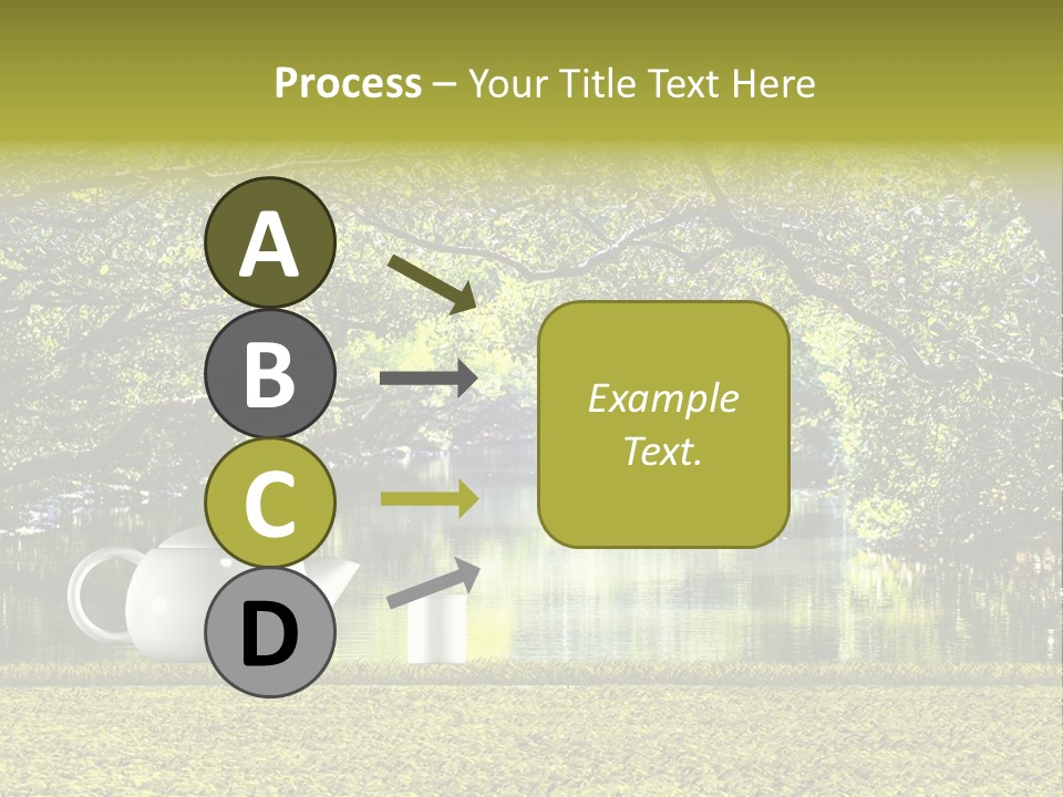 Teacup Herbal Leaf PowerPoint Template