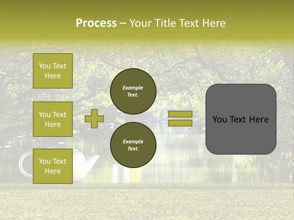 Teacup Herbal Leaf PowerPoint Template