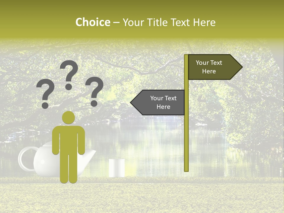 Teacup Herbal Leaf PowerPoint Template