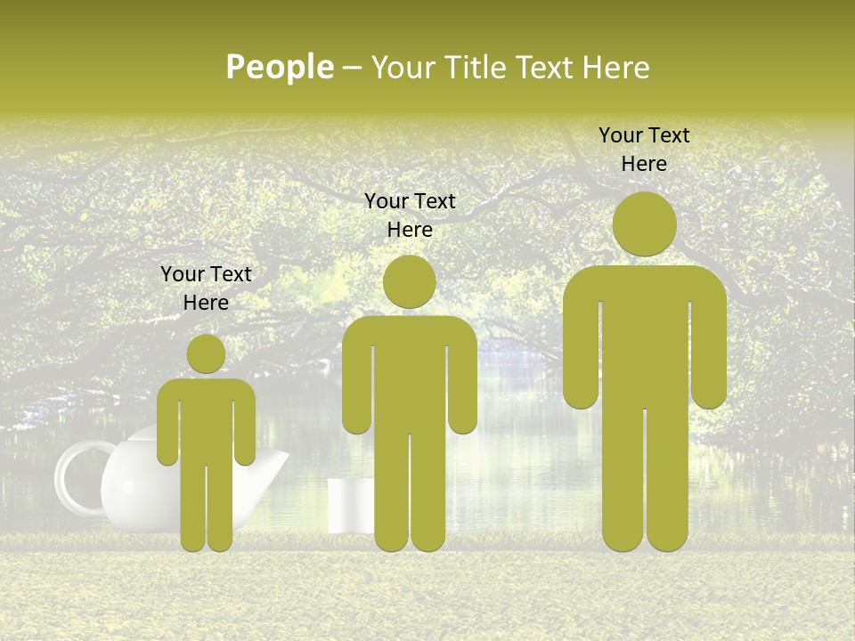 Teacup Herbal Leaf PowerPoint Template